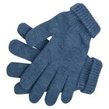 Woolen hand gloves blue